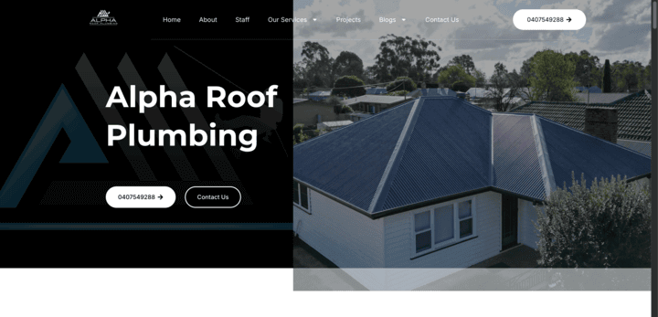Alpha Roof Plumbing Website