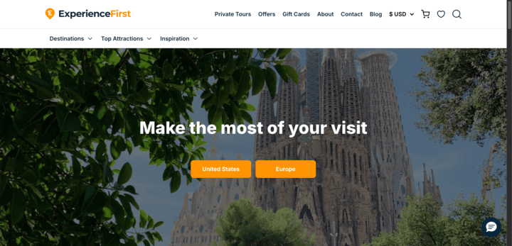 Experience First Website