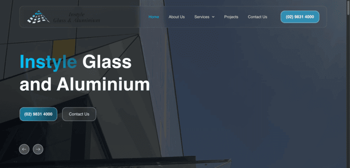 Instyle Glass and Aluminium Website
