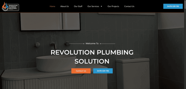 Revolution Plumbing Solutions Website