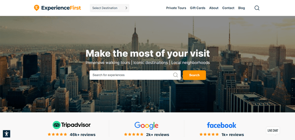 Experience First Website