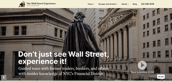 The Wall Streetexperience Website