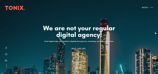 Tonix Digital Agency Website